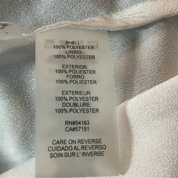 CALVIN Klein M Medium Top Shirt Blue Floral Batwing Sleeve Round Neck P21 - Picture 7 of 7